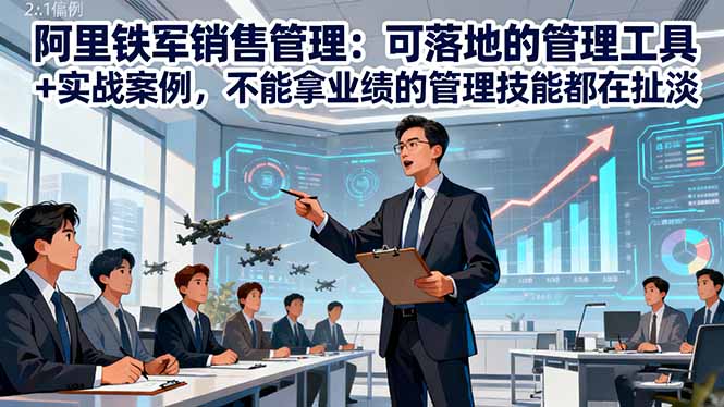 阿里铁军销售管理:可落地的管理工具+实战案例,不能拿业绩的管理都在扯淡-丰收创业