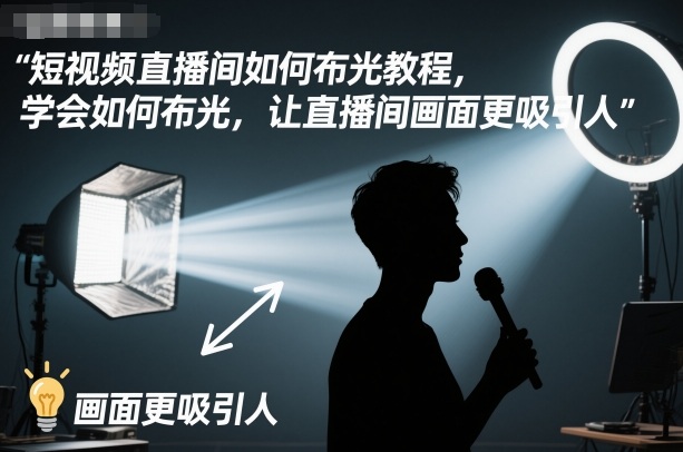 短视频直播间如何布光教程,学会如何布光,让直播间画面更吸引人-丰收创业