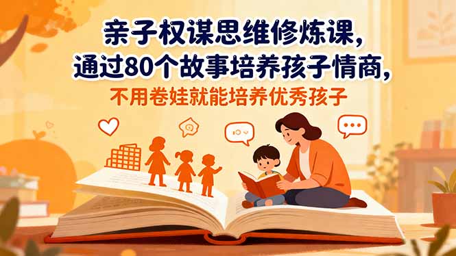 亲子权谋思维修炼课，通过80个故事培养孩子情商,不用卷娃就能培养优秀孩子-丰收创业