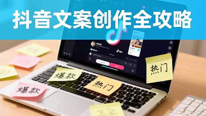 抖音文案创作全攻略:爆款标题九大绝招,100个模版直接套用,月入过万不是梦-丰收创业