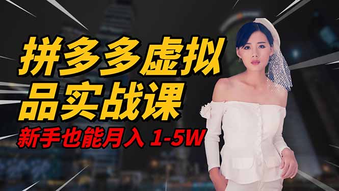 2025 拼多多虚拟品系统实战课，轻资产项目，可矩阵开工作室，新手也能...-丰收创业