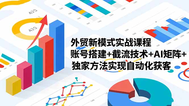 外贸新模式实战课程，账号搭建+截流技术+AI矩阵+独家方法实现自动化获客-丰收创业