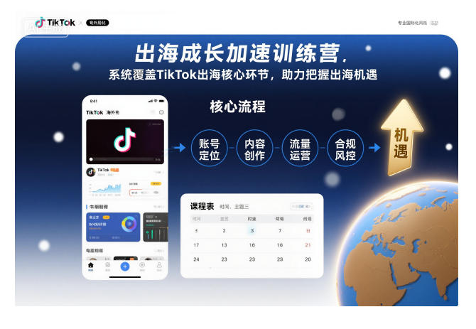 出海成长加速训练营，系统覆盖TikTok出海核心环节，助力把握出海机遇(更新)-丰收创业
