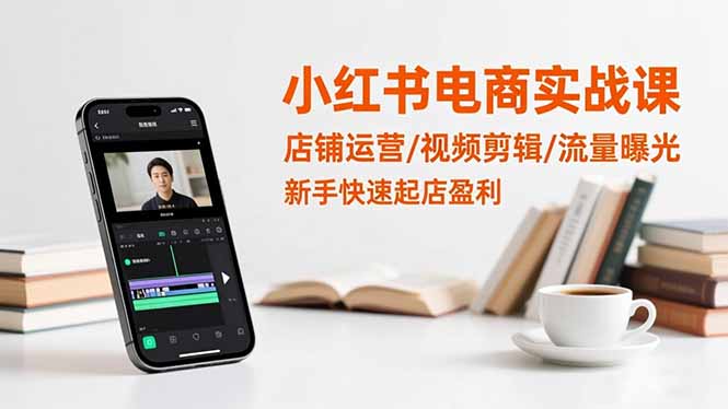 小红书电商实战课:店铺运营/视频剪辑/流量曝光,新手快速起店盈利-丰收创业
