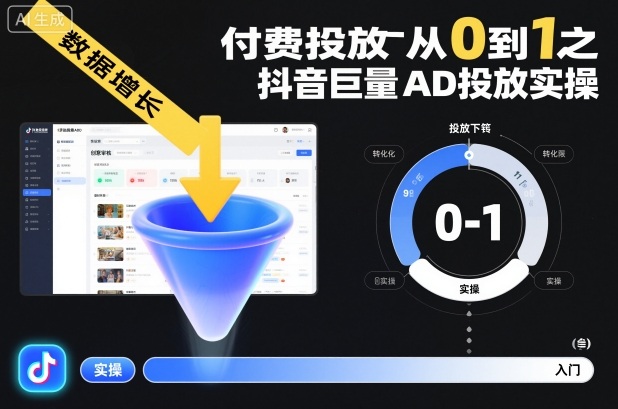 ​​‌‬‌‍⁤⁣​​⁤⁢​⁤​‍‬‬​⁤⁣‍‬⁤​⁡​⁣⁡‌‍​⁤⁣‍⁣​‌⁢⁢⁡‍⁣⁡​付费投放从0到1之抖音巨量AD投放实操-丰收创业